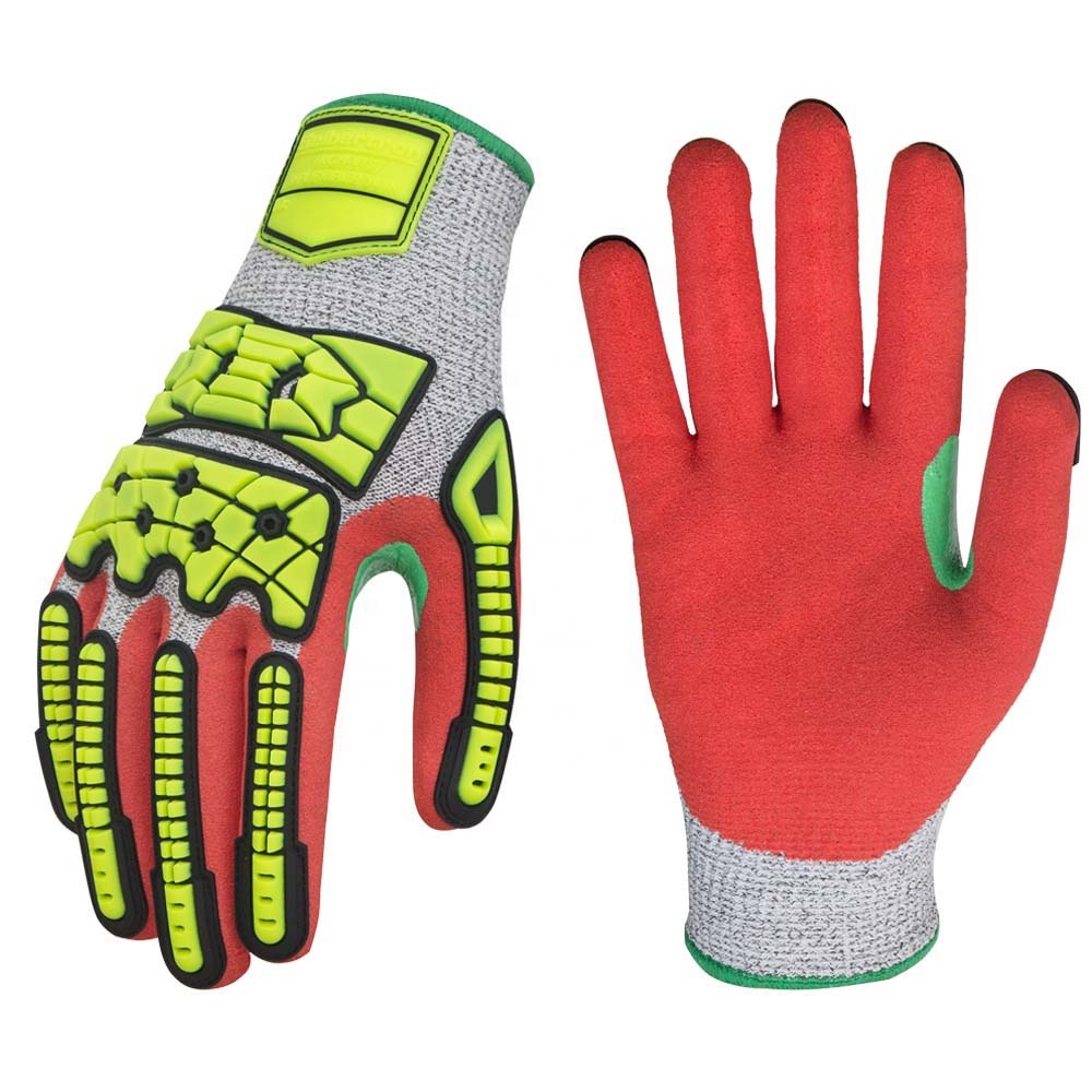 Work Glove Impact - Sarung Tangan Anti Guncangan, Tahan Potong,