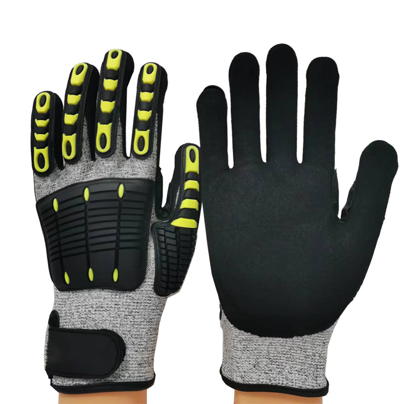 Work Glove Impact - Sarung Tangan Anti Getaran Bantalan SBR
